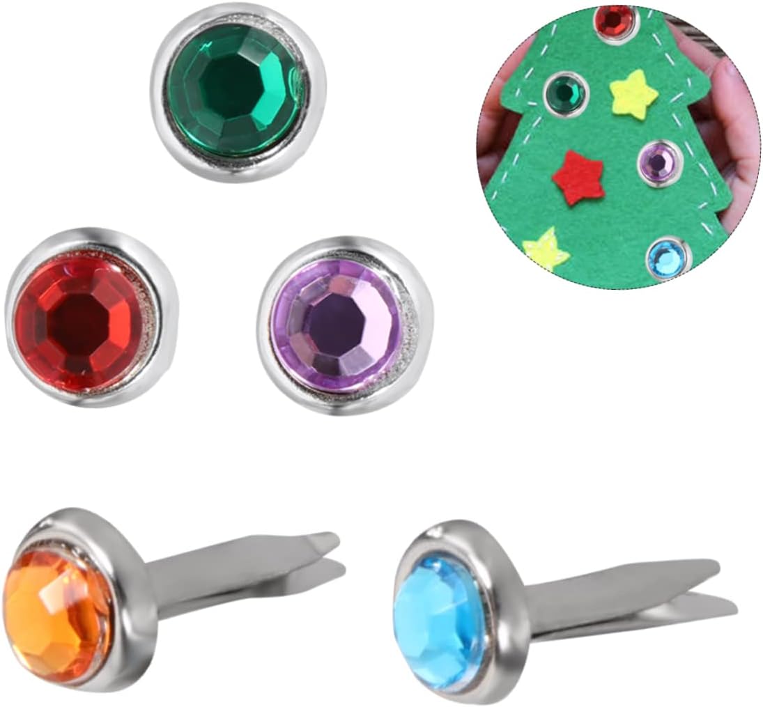 PERSELOSO 50Pcs Adorable Brads Decorative Fasteners for Scrapbooking Handmade Nail Art Supplies for Craft Projects and DIY Decorations