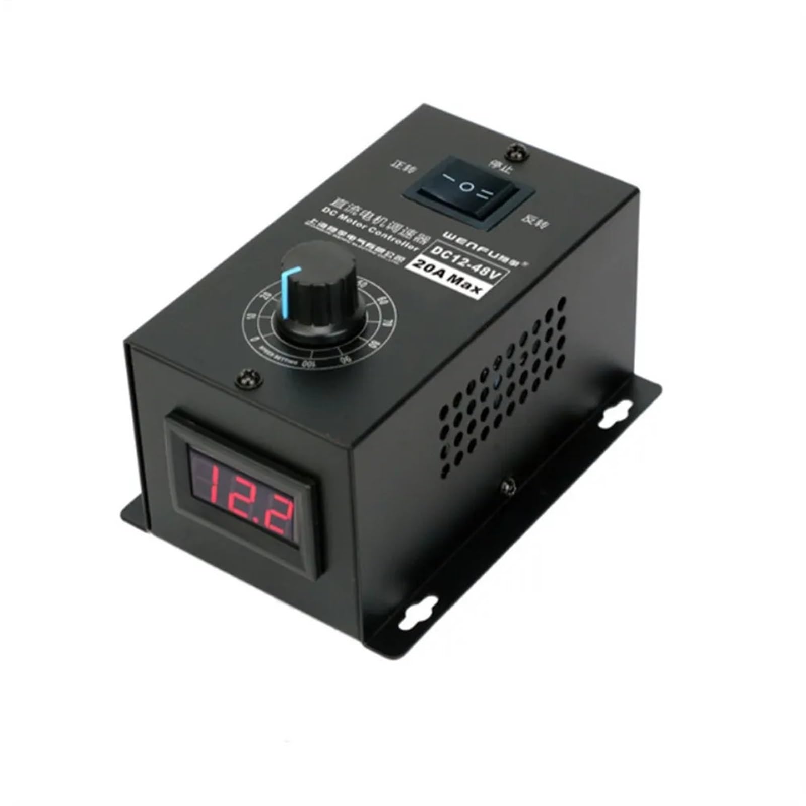 Display digitale reversibile 0~ regolabile DC 12-48V 20A regolatore di velocità del motore DC regolatore PWM 12V 24V 48V 1200W