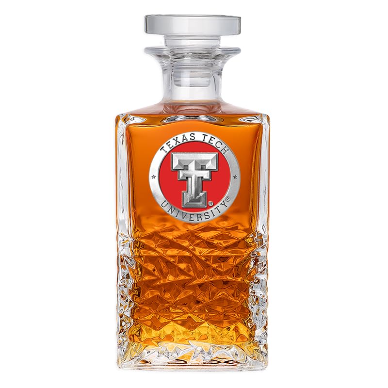 Heritage Pewter Texas Tech Heritage Decanter | 25 OZ Liquor Pourer | Expertly Crafted Pewter Glass