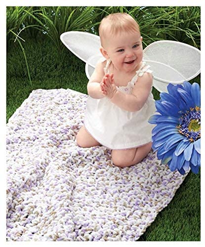 Bernat Baby Blanket Yarn - 6 Pack Bundle With Patterns (Little Lilac Dove) #TOP4