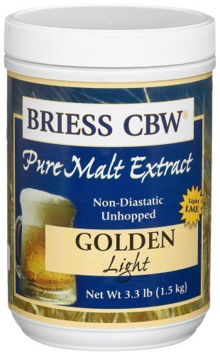 Briess Malt Extract, Liquid, Brewers Golden, Light, 3.3 -Pound Cans (Pack of 2) by Briess