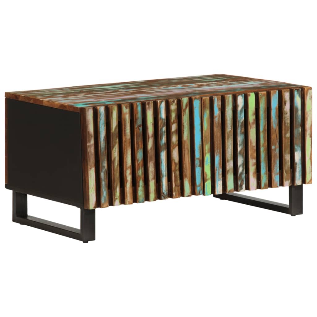 Homgoday Tavolino da caffè 80 x 51 x 40 cm, in legno massello di acacia, tavolino da tè per soggiorno, sala d'accoglienza degli ospiti, ufficio e corridoio