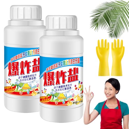 200g Sal Explosiva- Blanquear La Ropa Rápidamente, Detergente Para Ropa En Polvo De Limpieza Multiusos, Elimina Las Manchas De Blanqueo De Color De La Ropa (2)