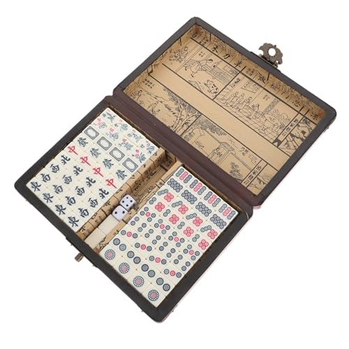 Mahjong Portable Vaguelly pour Voyage Mallette de Jeu Chinois
