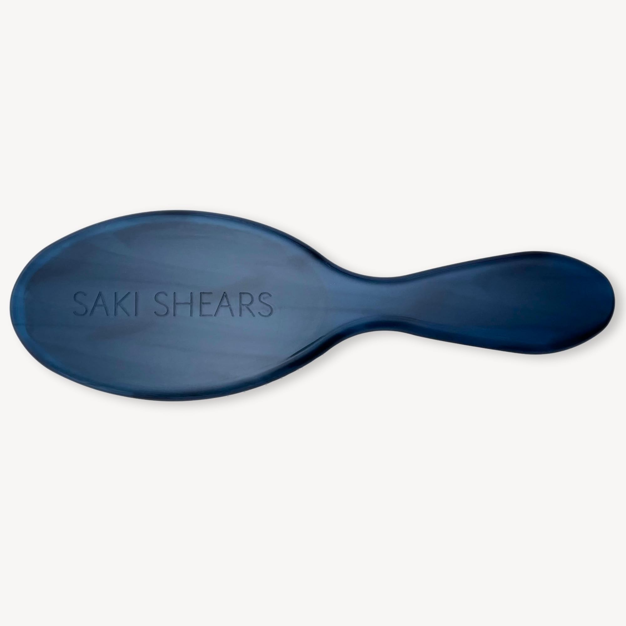 Cepillo de cerdas de pelo de jabalí y nailon, cepillo de cerdas de jabalí de Saki Shears para cabello normal a grueso, desenreda suavemente, suaviza y mejora la textura (azul oscuro)