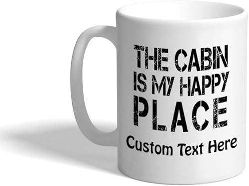 Miniatura 7 de "La Cabina es My Happy Place" Funny Relax # 1Café Té Blanco Taza de cerámica taza 11ozVacaciones Navidad Hanukkah Regalo