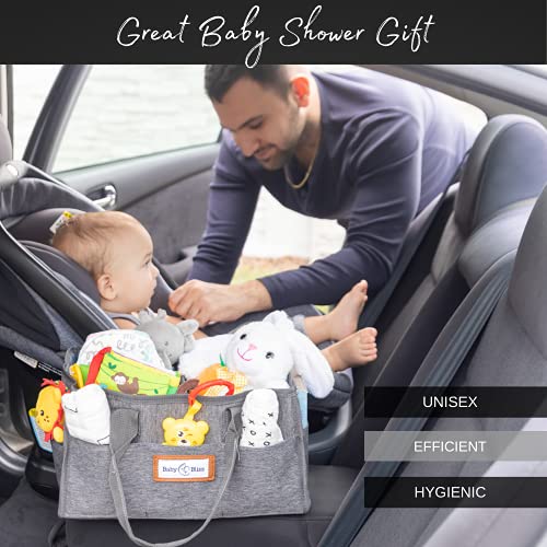 Diaper Caddy Organizer For Boys And Girls - Waterproof And Scratch-Free Changing Table Storage Bag With Multiple Side Pockets - Portable Nursery And Car Storage Basket For Baby Essentials - Large Size #TOP6