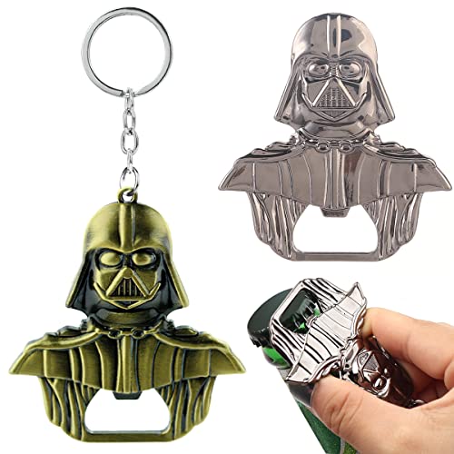 Abrebotellas Star Wars, FainFun 2 Pieza Gracioso Abridor de Botellas Llavero, Abrebotellas Metalico para Cerveza Cola Soda, Abridor de Botellines Regalo para Hombres y Fans de Star Wars (B)