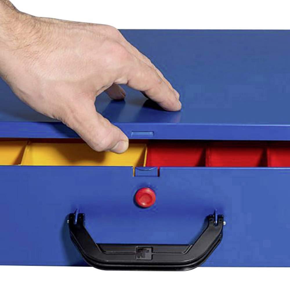EuroPlus Pro >M< 44L-23, blau, Kleinteilekoffer-Metall, bunt
