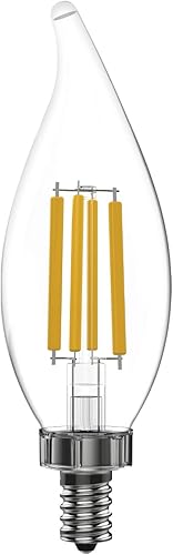 Miniatura 8 de GE Bombillas LED ultra brillantes, equivalentes a 100 W, color blanco suave, bombillas CA12 transparentes (paquete de 3)