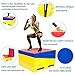 Matladin Folding Gymnastics Cheese Wedge Incline Mat, Gym Fitness Tumbling Skill Shape Mat for Kids Girls Home Training Exercise (55