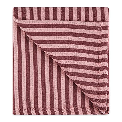 Bone Dry Pet Grooming Microfiber Towel, Striped Collection, X-Large, 41x23.5", Cranberry