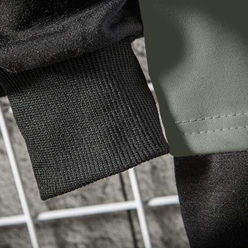 Men's Oversize Hoodies Trendy Casual Patchwork Long Sleeve Sweatshirts 2025 Fall Lightweight Pullover Tops with Pocket3