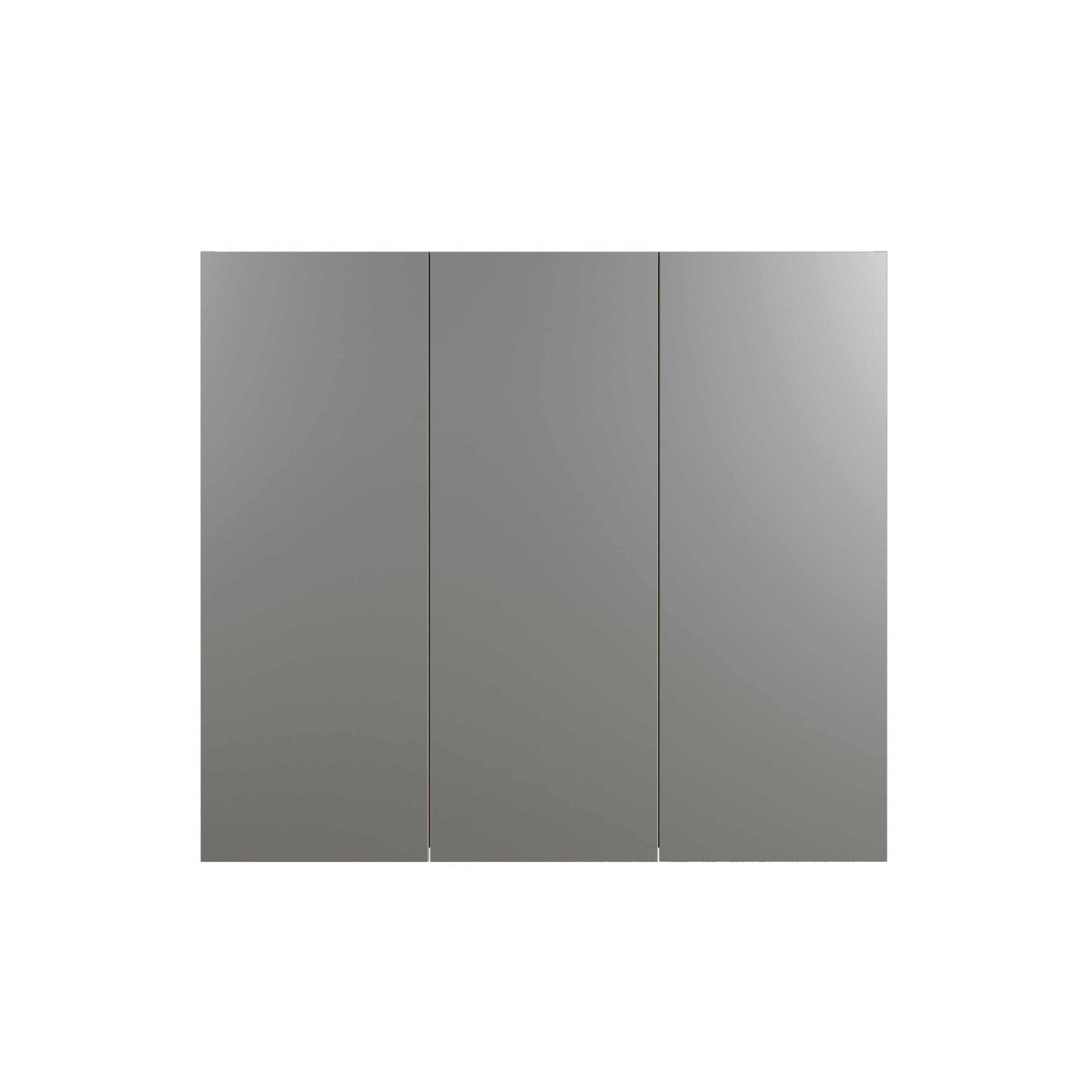 trendteam smart living - PureBliss - Armario con Espejo - Antracita/Evoke Roble - Efecto surco - 9 Compartimentos + 6 estantes - (90 x 80 x 20 cm) - Puerta Central Izquierda y Derecha