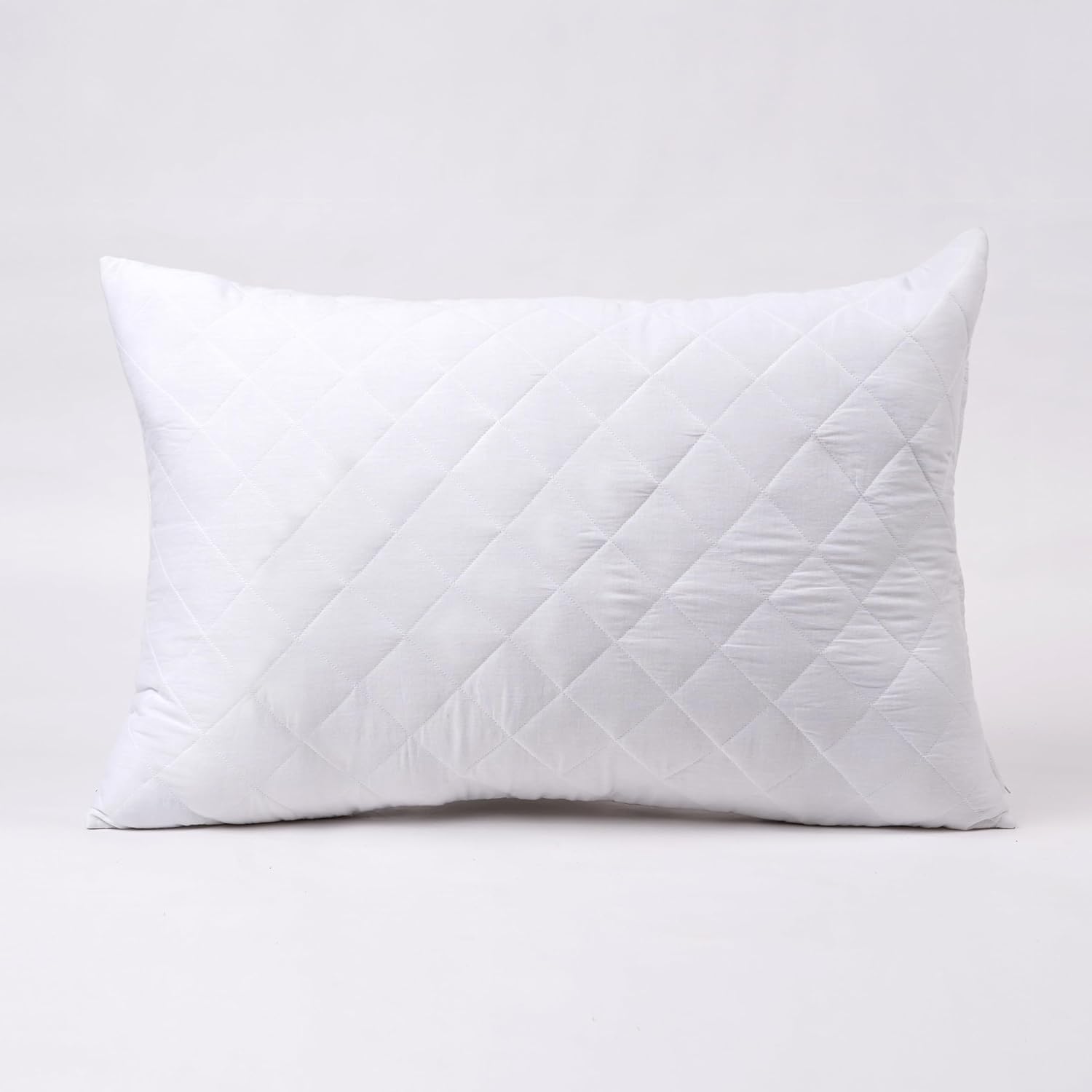Pillows for Sleeping (2-Pack), Luxury Hotel Quality Quilted Pillows, Ultra Soft Standard Pillows For Side, Back, and Stomach Sleepers - Hollowfibre Filled Supportive Filling Bedding Pillow (2)