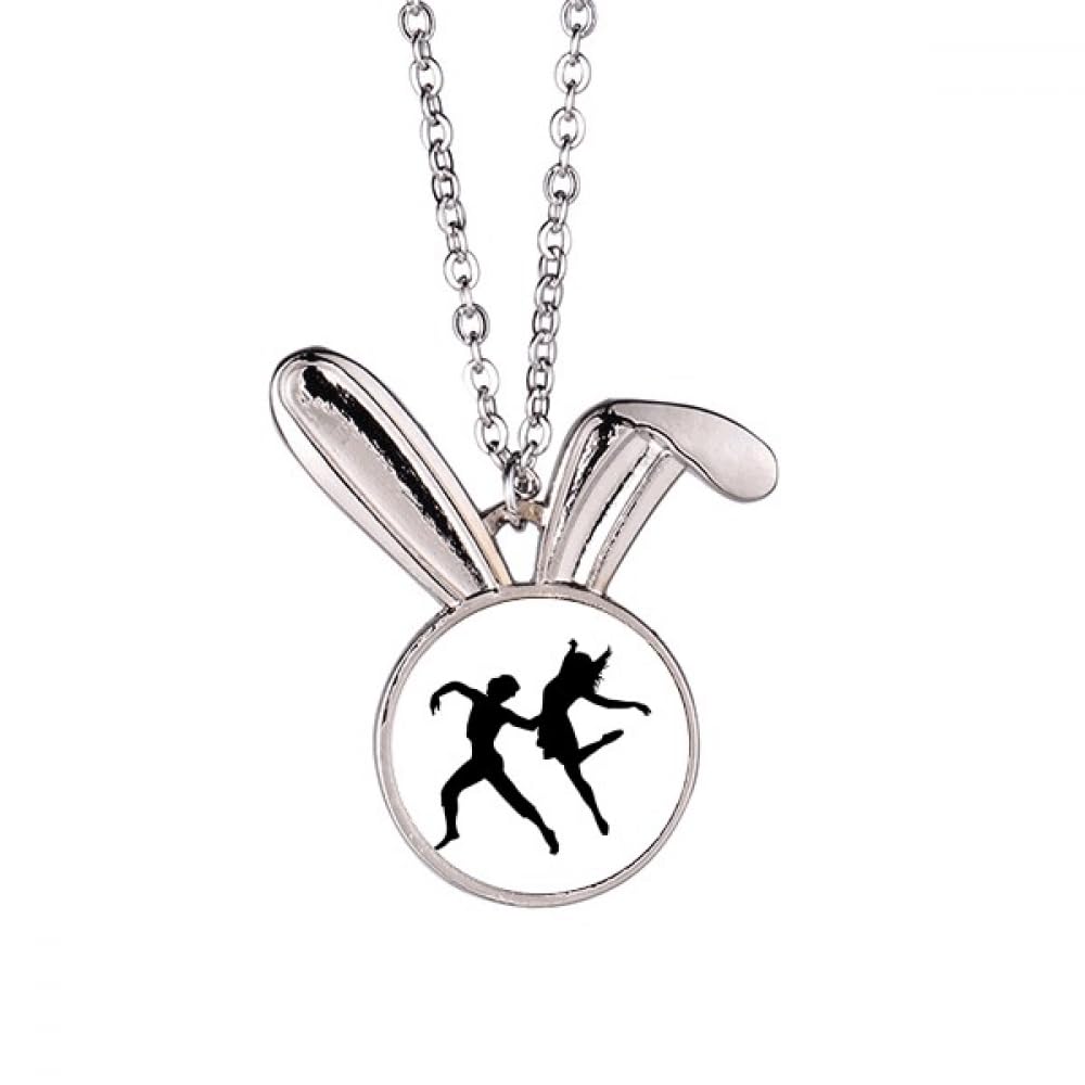 Collier pendentif lapin de danse pour tenue de gala et concours - 5