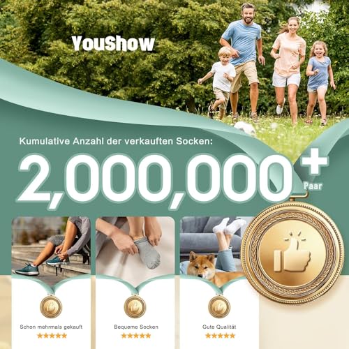 YouShow Sportsokken Sokken Heren Dames 10 Paar Katoen Trainer Sokken Uniseks Gewatteerde Enkel Hardloopsokken Atletische Wandelen - Afbeelding 6