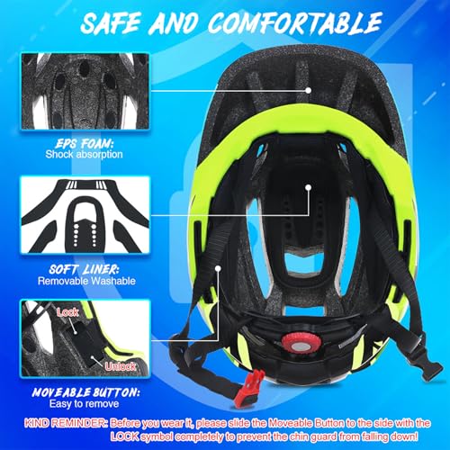 Lixada Kids Bike Helmet Adjustable Detachable Full Face Helmet for Children Bicycle, Skateboard, Scooter, Protective Gear (20.5-22 Inches) by Lixada - Used condition - Image 4