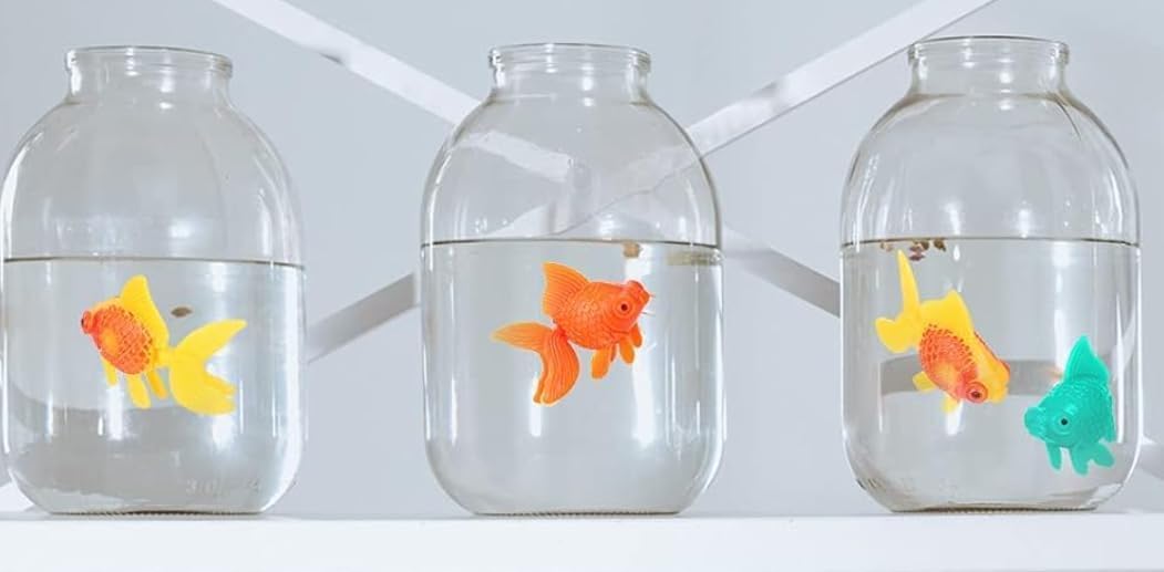 3 Pcs Orange Fake Floating Fishes Plastic Fake Goldfish Artificial Aquarium Fishes Colorful Realistic Artificial Moving Fish Ornament, Decorations, Aquarium Décor