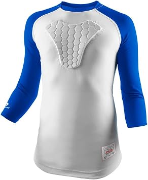 McDavid Youth HEX Chest Protector, Heart-Guard, Sternum Protection. Raglan Style. Padded Shirt for Baseball and More.
