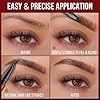 Vevivia Eyebrow Pencils for Women - Eyebrow Pen with 4D Brush-Tip & Curved Tip for Natural Fuller-Looking Brows, Precise Hair-Like Strokes for All Brow Types, Last All-Day Eyebrow Makeup, Brown #4