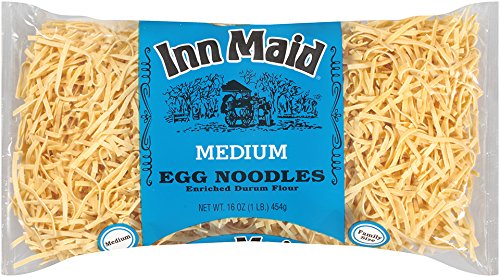 Inn Maid Noodles, Medium, 16-Ounce Bags (Pack of 12)