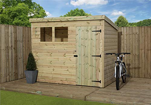 Empire 1500 Pent Garden Shed 7X4 SHIPLAP T&G WINDOWS PRESSURE TREATED