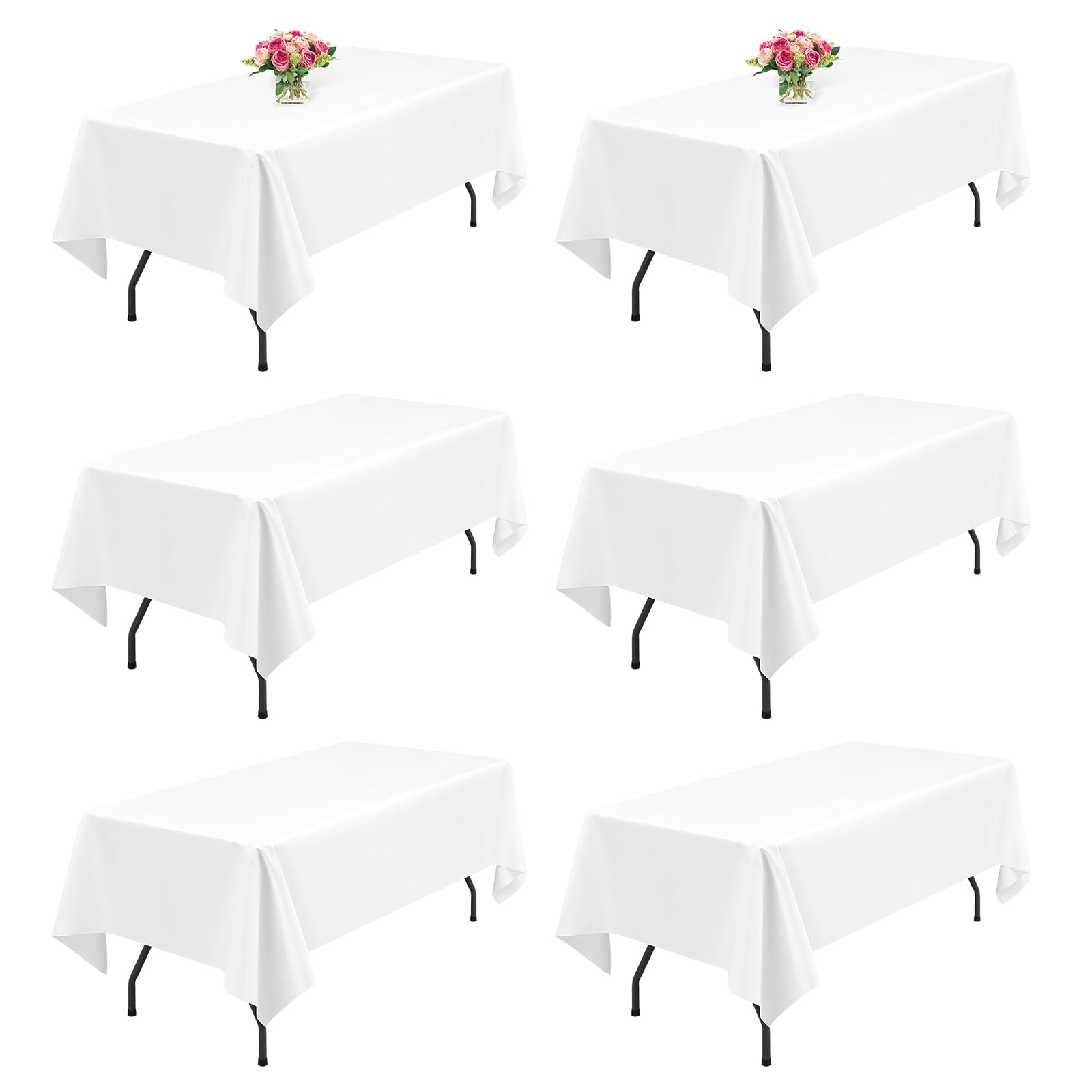 6 paquet de nappes en polyester Blanc