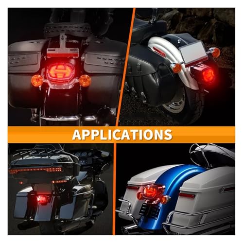 Clignotant de frein moto et feu arrière pour Harley Davidson Sportster et Dyna FXDL