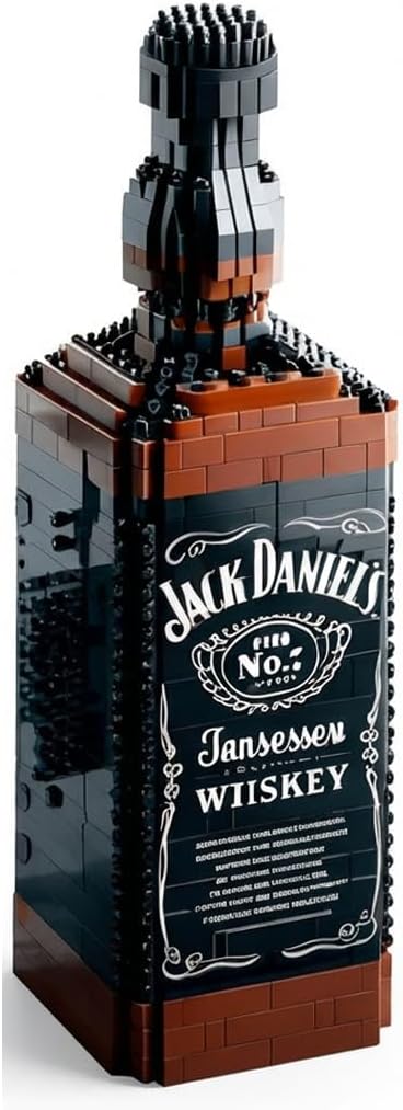 300Pcs Toy Building Block Set for Whiskey Bottle Construction,Collectible Display Set, Adults and Boys Kids Aged 6+ (Whiskey Bottle Building Blocks-2)
