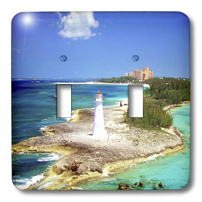 Double interrupteur à bascule avec phare des Bahamas pour déco de chambre