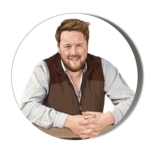 Gift Insanity White Clarkson's Farm Kaleb Cooper Illustration - 58Mm Large Magnet