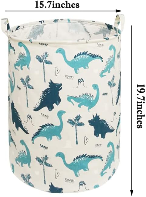 Miniatura 2 de QKELIM Cesta de lavandería de tela de lona plegable de gran tamaño redondo para caja de juguetes, cestas de regalo, ropa sucia, dormitorio de niños,
