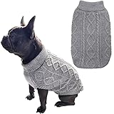 ✔ Este suéter para perro es el perfecto para el invierno para tu mascota. Calidad prémium, hecho de fibras acrílicas cálidas y suaves, que es muy elástico para asegurar que mantiene a tu cachorro cómodo y cálido.