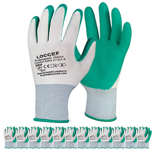 Safety Work Gloves,General Multi-Use, Construction Gardening Gloves,12 Pairs