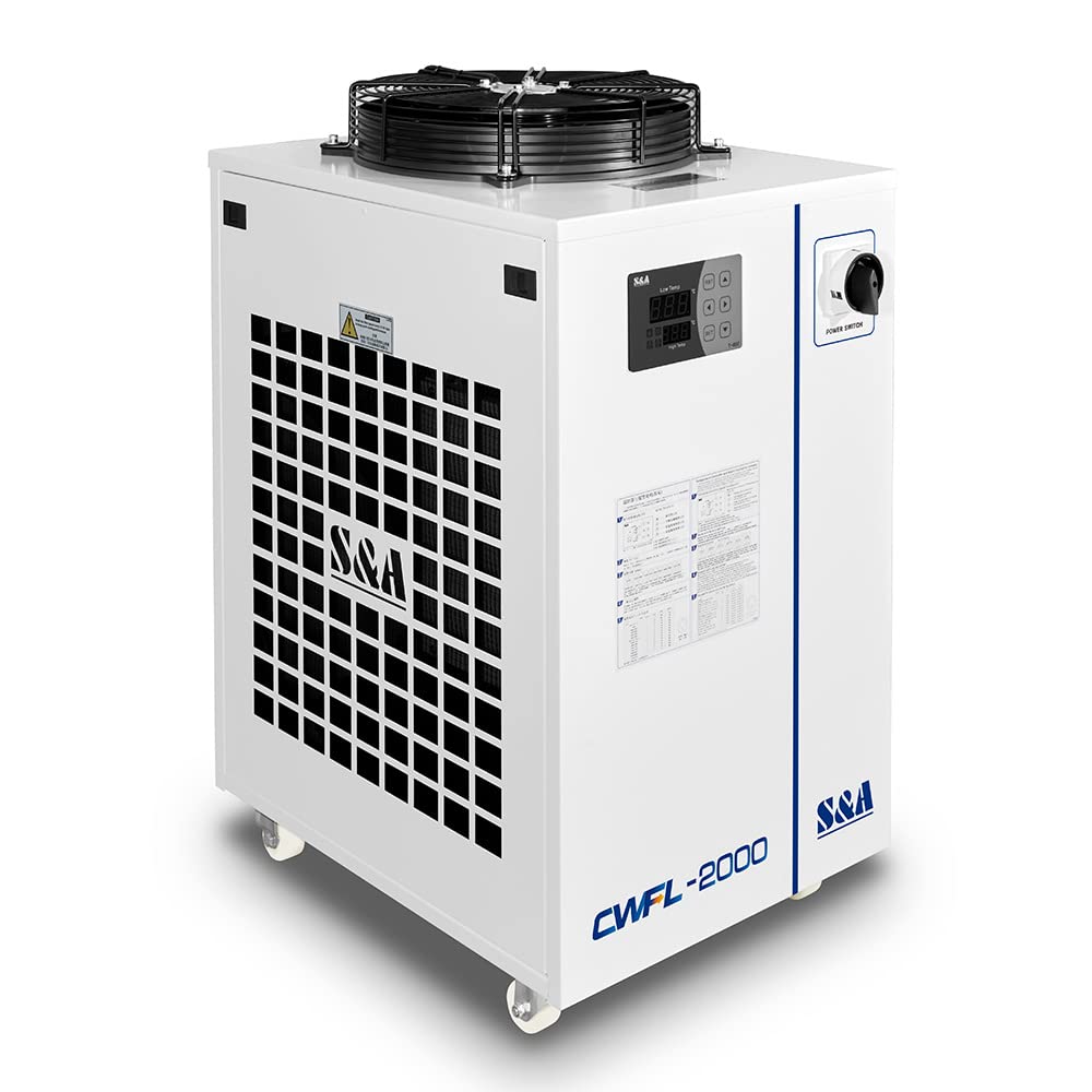 CALCA S&A CW-FL-2000BNS Industrial Water Chiller for Cooling 2000W Fiber, 3.16HP, AC 1P 220V, 60Hz - US Stock