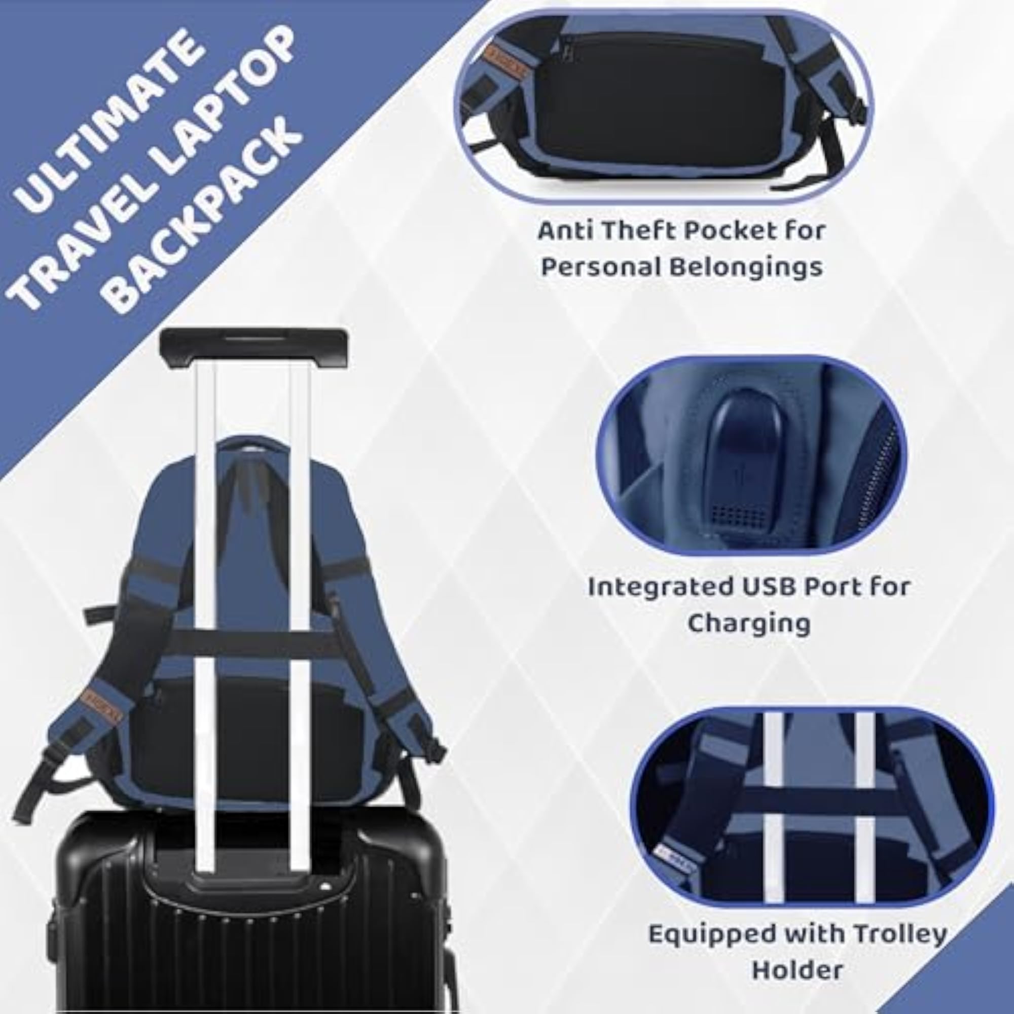 40L Premium Laptop Backpack for Office and Travel