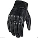 Produktbild Short Black Leather Harley Style Cruiser Gloves Thermal with Hipora Waterproof Liner (XL)