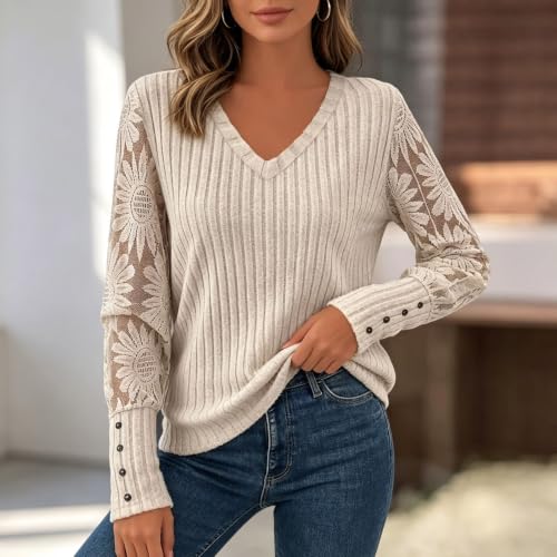 Trendy Sweaters For Women 2026 Fall Oversized Pullover Long Sleeve Tops - image 3