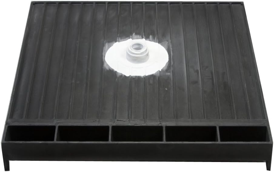 Tile Redi 3232C-PVC Shower Pan with Center Drain- Single Curb Shower Base, 2" PVC Drain, and Plate Included, 32" Width x 32" Depth