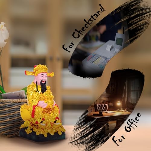 Estatua de Resina Cai Shen, Dios de la Fortuna y la Riqueza miniatura 3