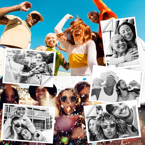 Easypix InstantFUN Pocket Printer P1 Mobiler Mini Drucker, Schwarz-Weiß-Thermodruck, Ausdrucke ohne Tinte, mit Smartphone-App, inkl. Sticker- und Nachfüllpapier