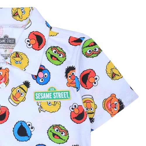 Sesame Street Boys Half Button Shirt for Infant and Toddler4