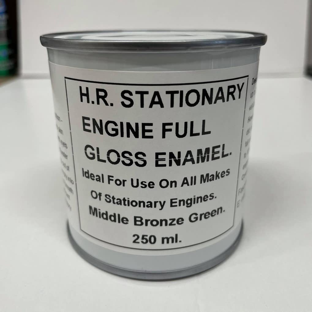 Fascinating Finishes Ltd 1 x 250ml Middle Bronze Green - BS381c 223. Stationary Engine Full Gloss Heat Resistant Enamel Paint