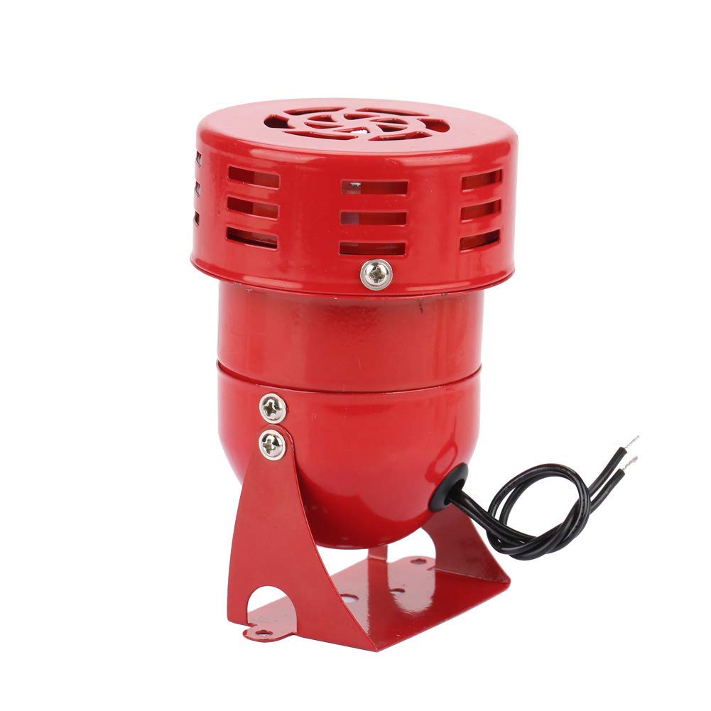 Mini sirène électrique 220 V 120 DB Rouge Mini Alarme Moteur en métal Système d'alarme Moteur en métal pour Usine, Construction, Panne routière Protection électrique cont