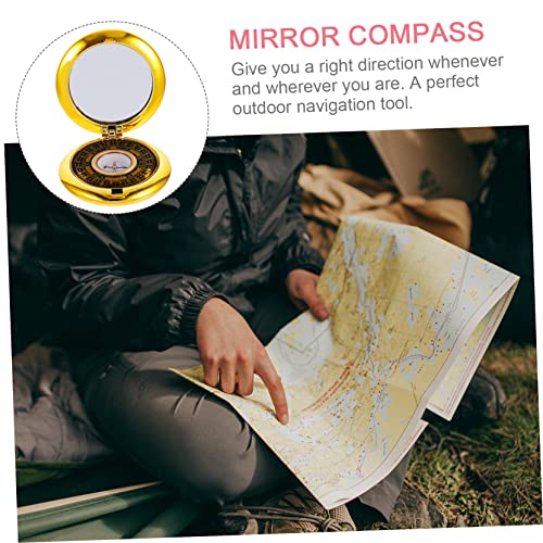 Brújula portátil de cobre Feng Shui 2 piezas para camping miniatura 4