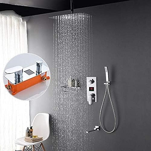 Ciel de pluie 16 ou 8 pouces avec mitigeur de douche affichage digital