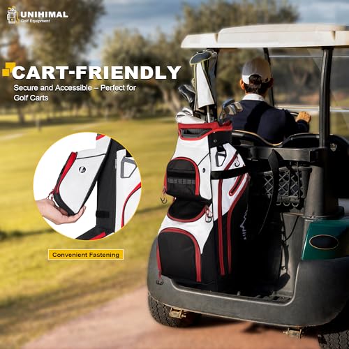 Unihimal Golf Cart Bag, 15 Way Organizer Divider Top With Handles And Rain Cover thumb #3