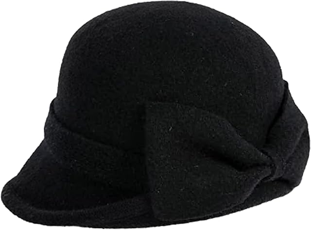 Women's Newsboy Caps Bucket Hat Floopy Beanie Hat 1920s Vintage Wool Felt Derby Party Fashion Cloche Bucket Bowler Hat Winter Crushable with Earflaps Knit Skull Cap Slouchy Chunky Skully Cap