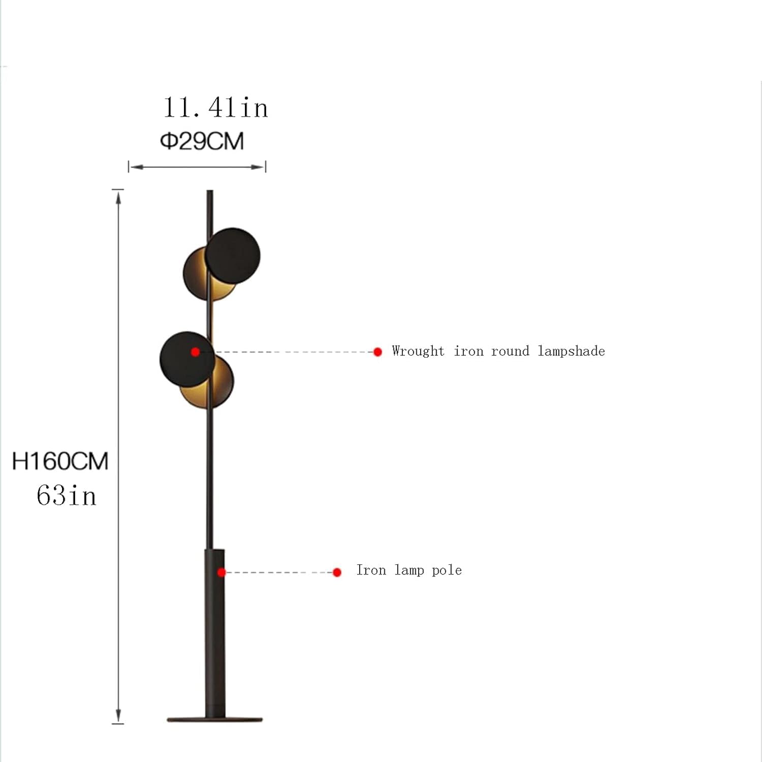 Standing Lamps Lampa Podłogowa Nordic Iron Z 2 Abażurami G4 Stojąca Do Salonu, Sypialni Podłogowa Salonu